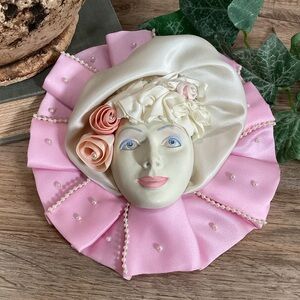 Vintage Porcelain Lady’s Face Wall Hanging